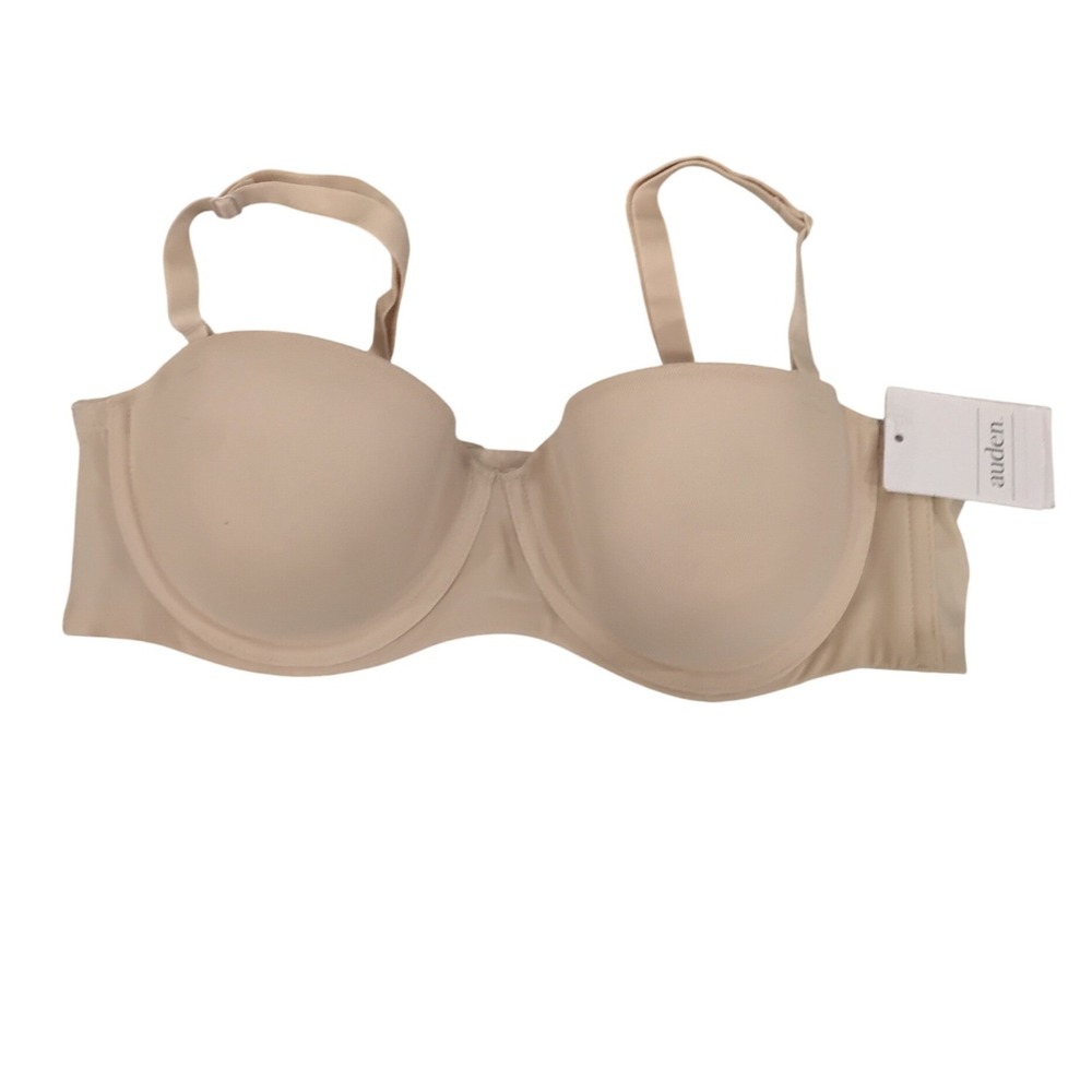 Auden Everyday Soft Bra Beige Nude Underwire Padded 38B New With Tags